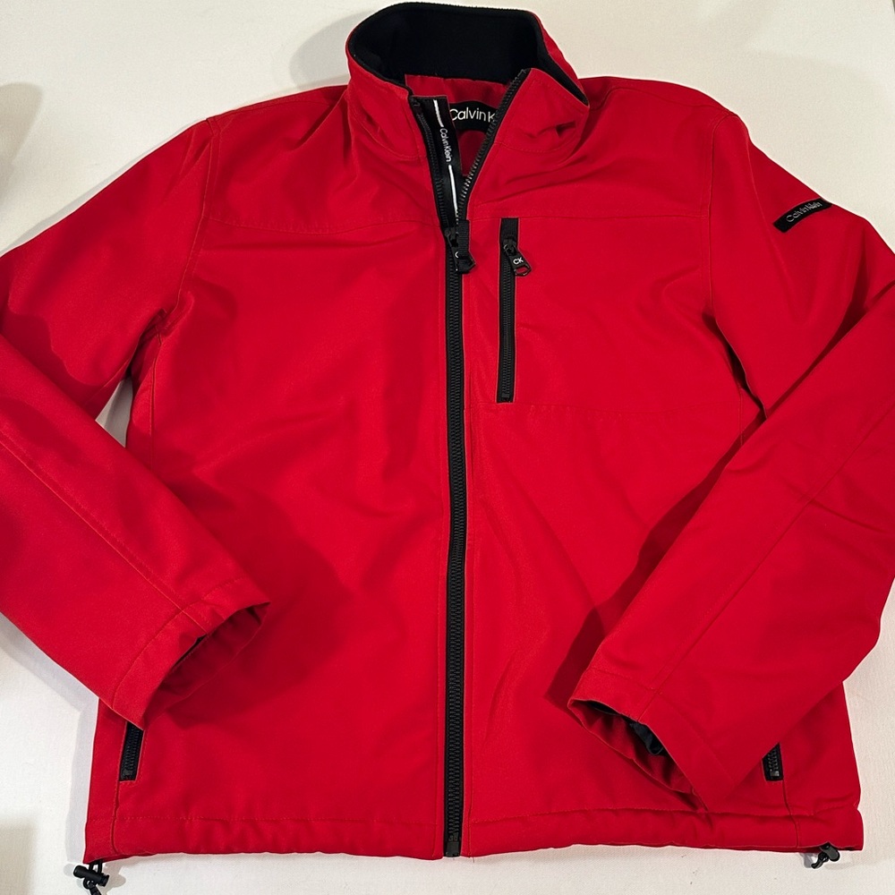 CALVIN KLEIN MENS ZIP UP SHERPA LINED JACKET COAT